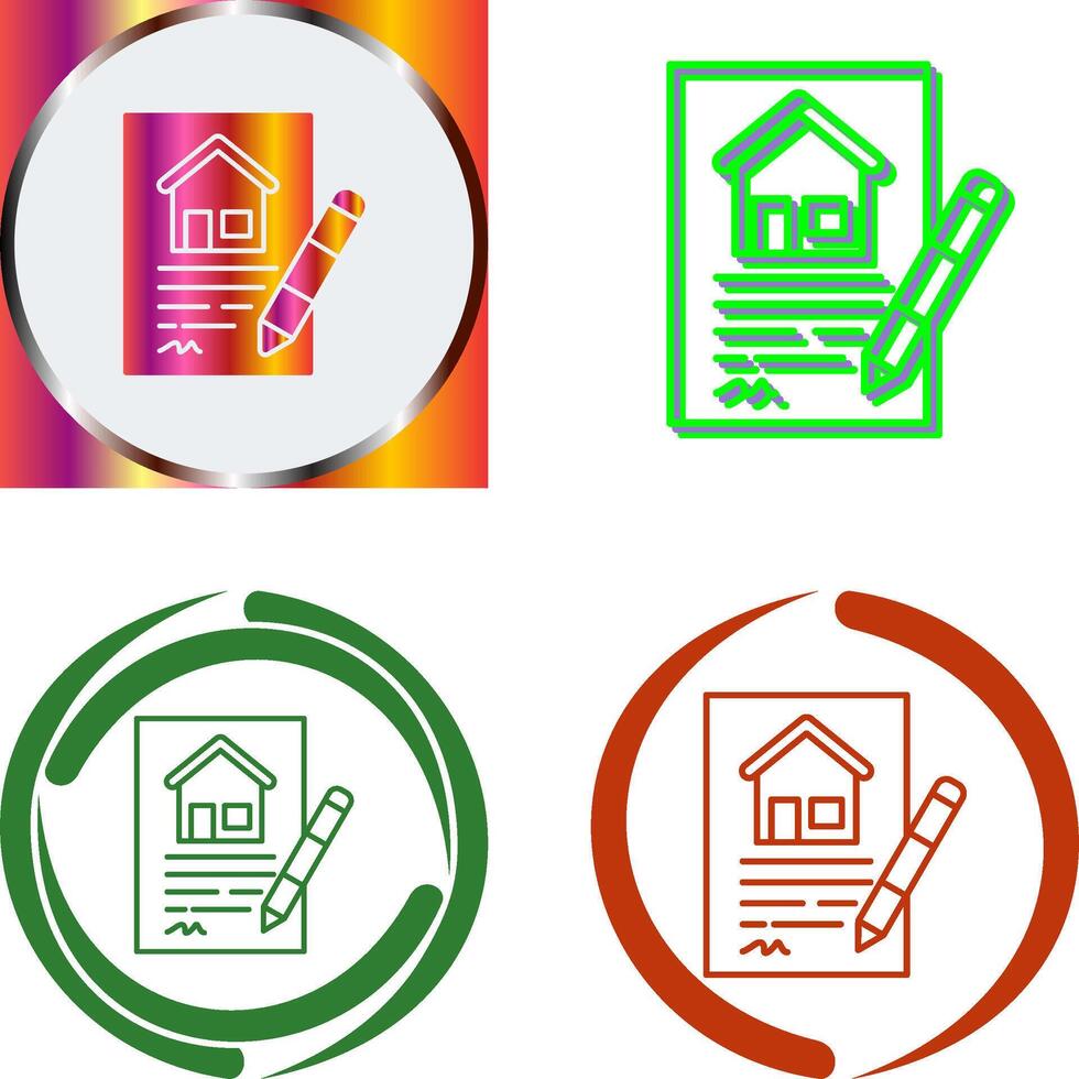 Contract Icon Design vector