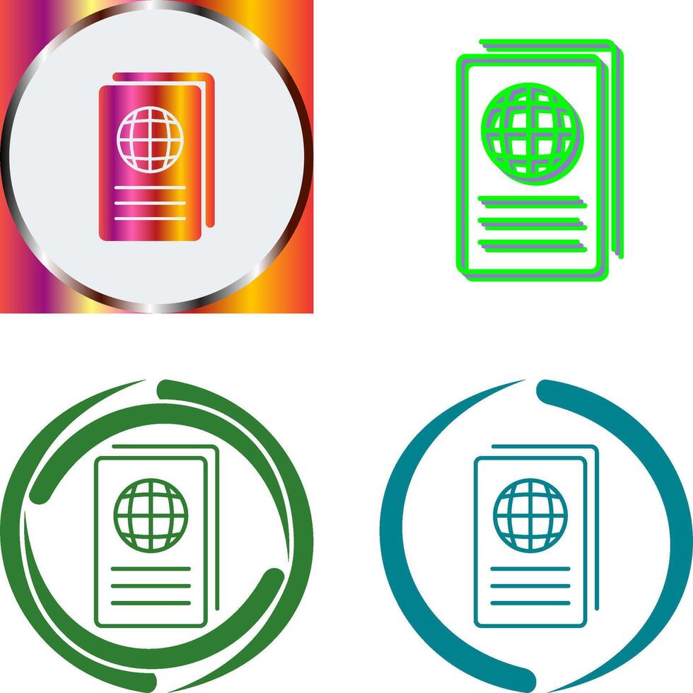 Global Report Icon Design vector