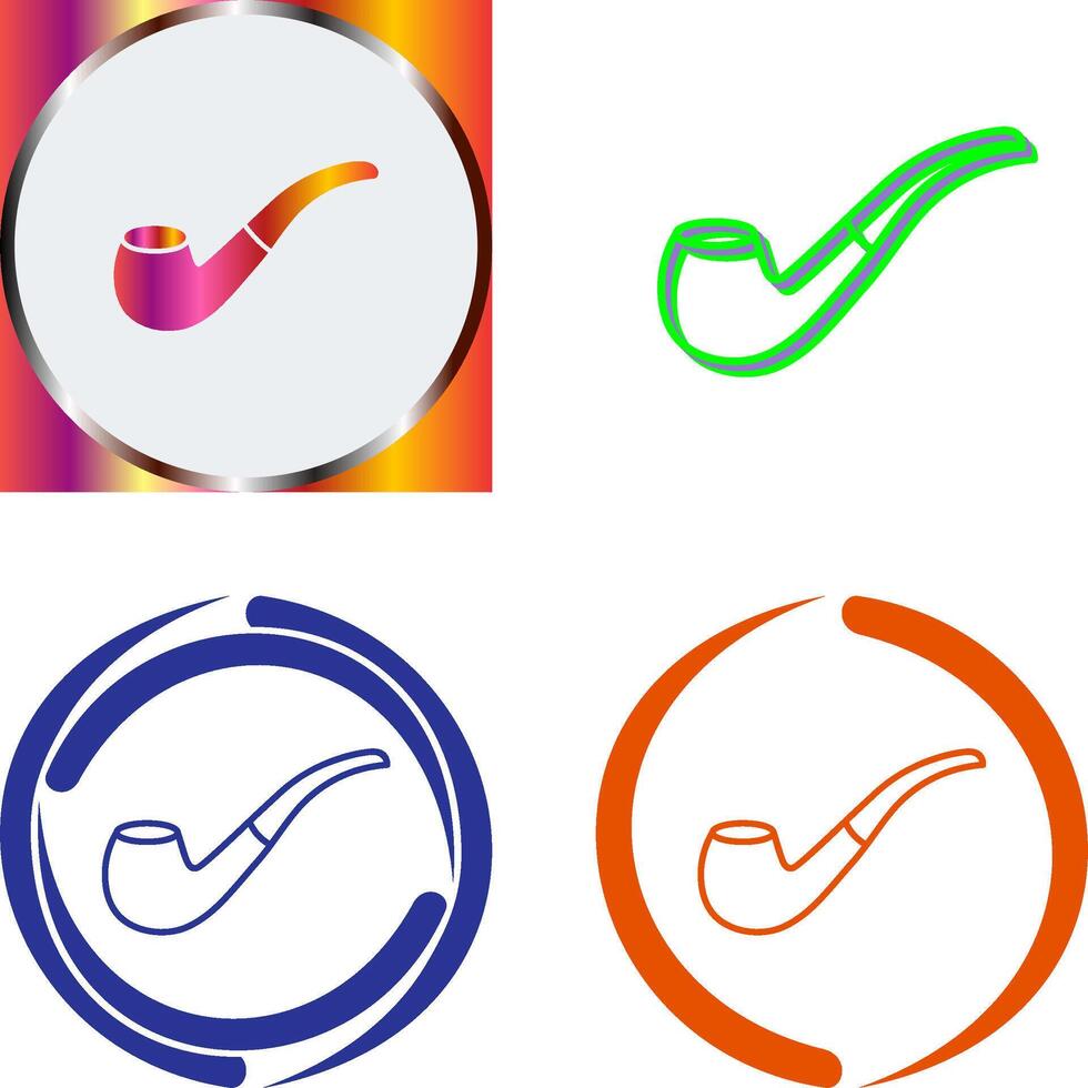 Smoking Pipe Icon Design vector