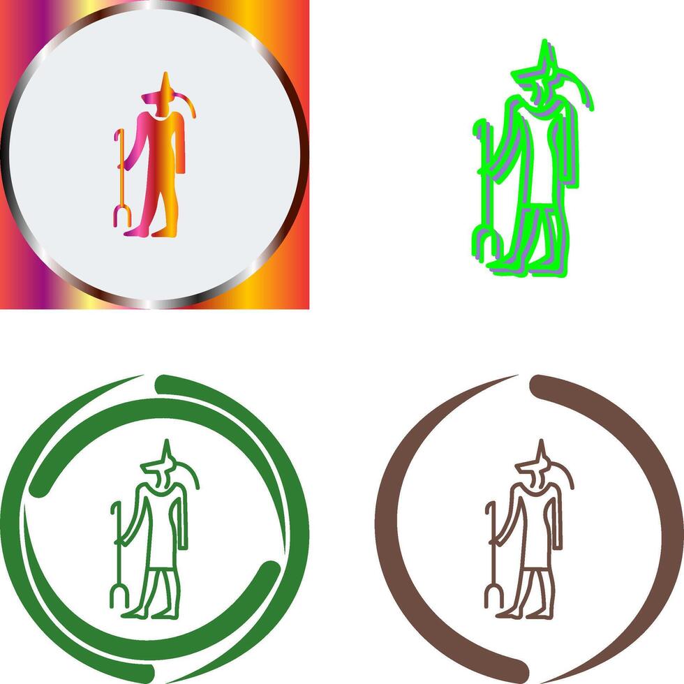 Egyptian god Icon Design vector
