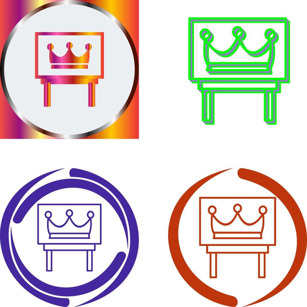 Crown Exhibit Icon Design vector