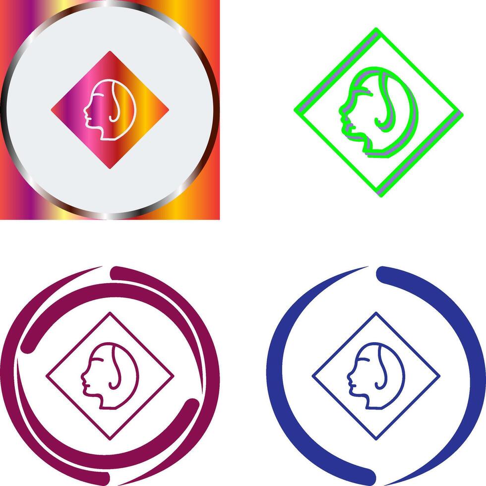 Painting of Woman Icon Design vector