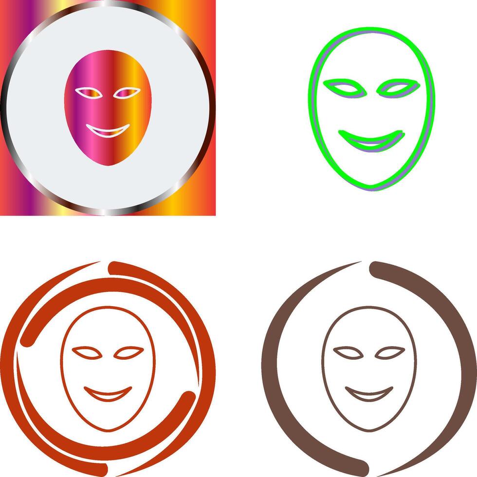 Ancient Face Mask Icon Design vector