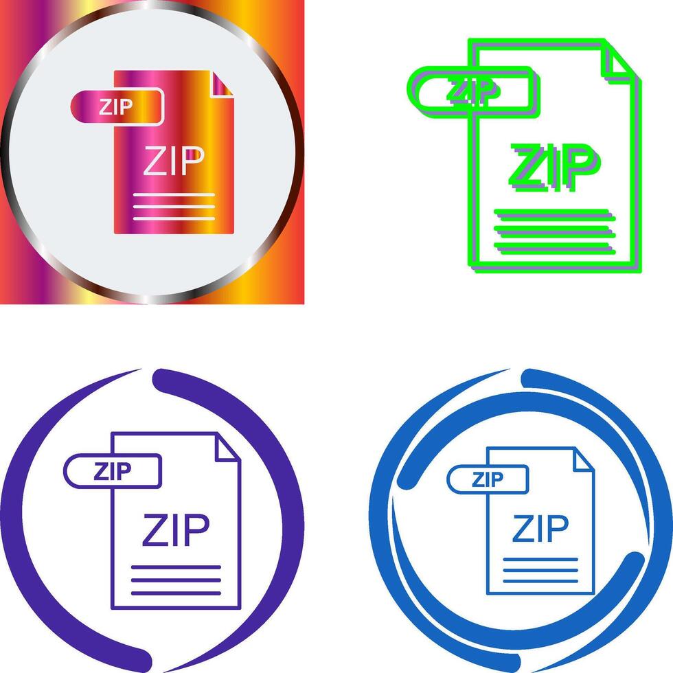 ZIP Icon Design vector