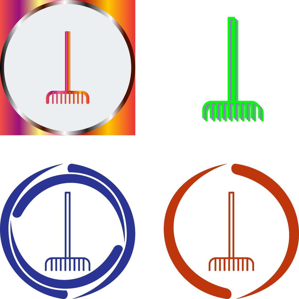 Fork picking Leaves Icon Design vector