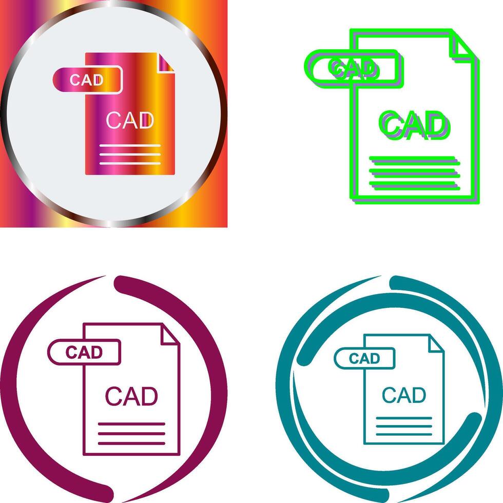 CAD Icon Design vector
