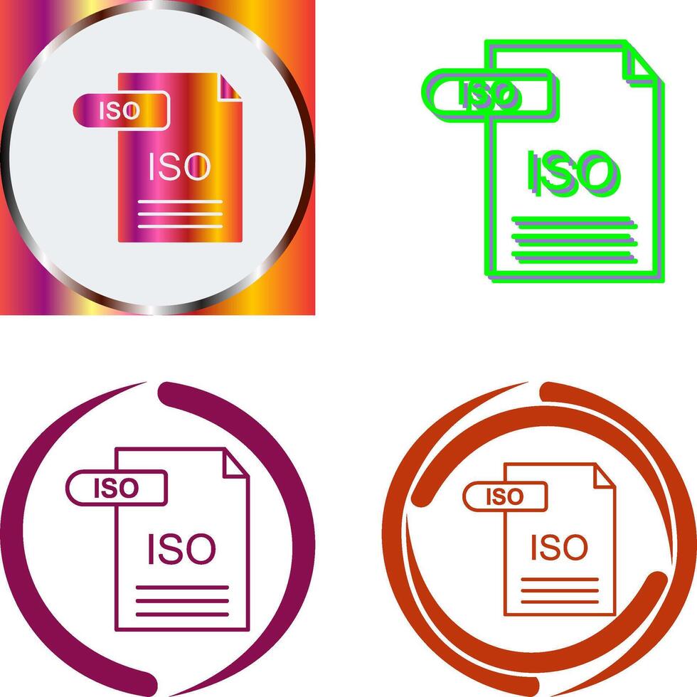 ISO Icon Design vector