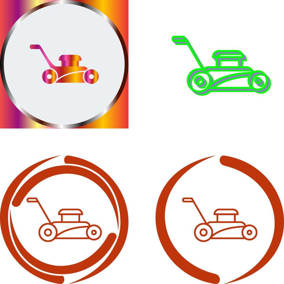 Lawn Mower Icon Design vector