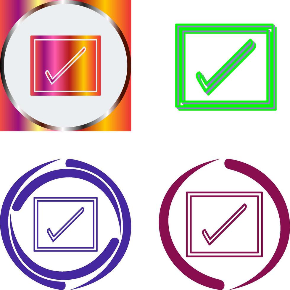 Checkbox Icon Design vector