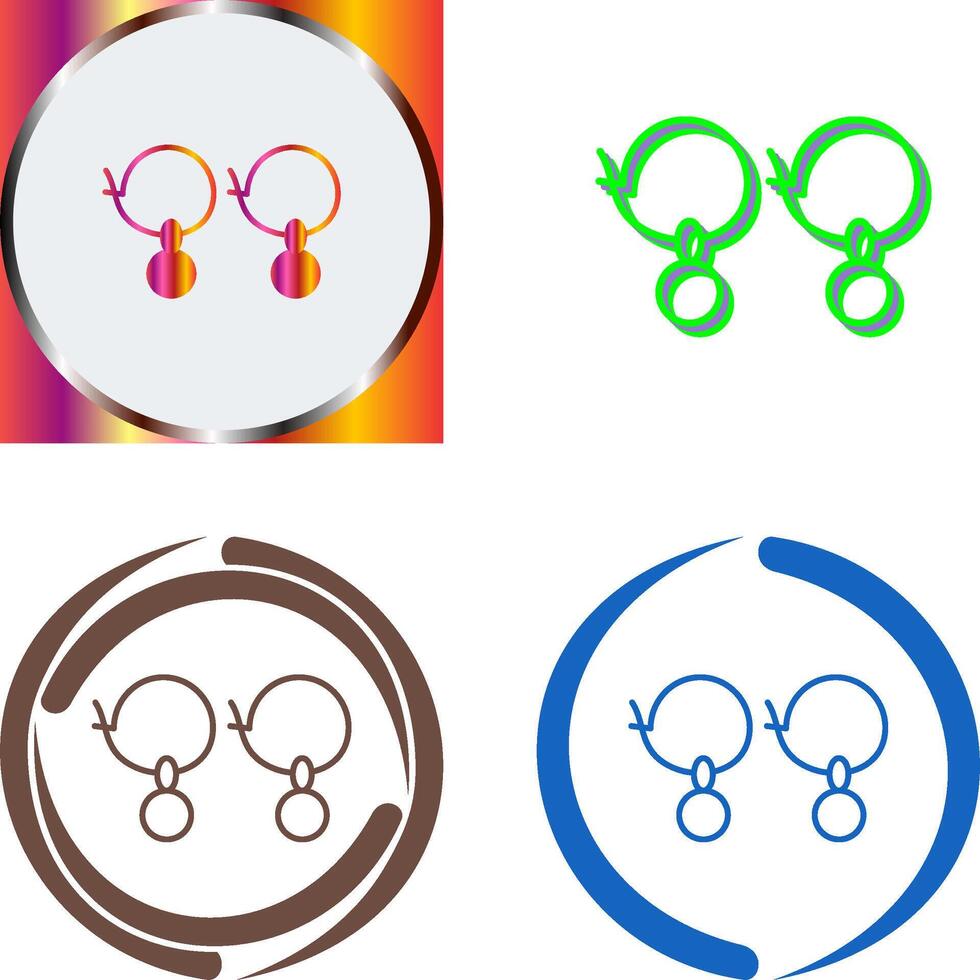Earrings Icon Design vector