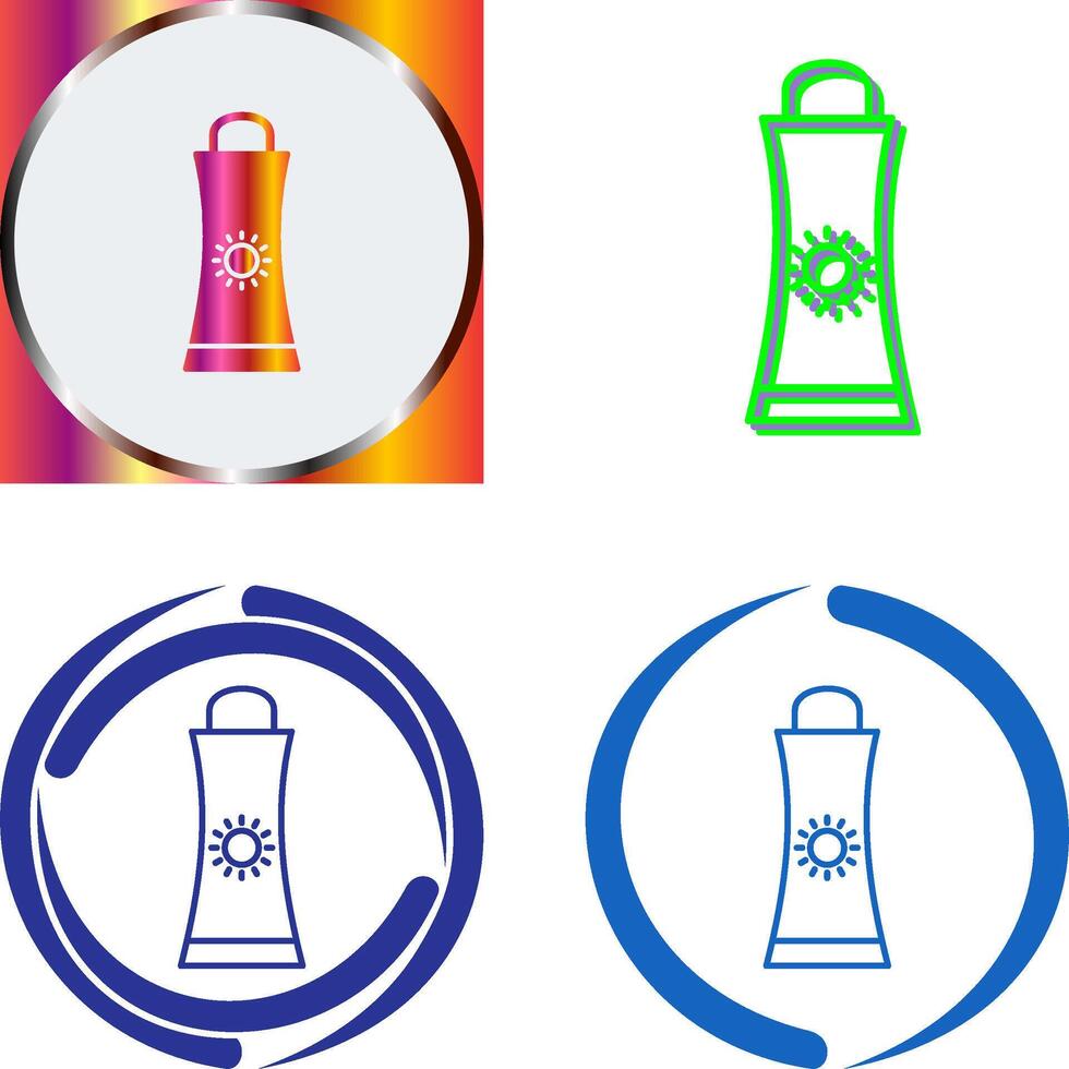 Sunblock Cream Icon Design vector