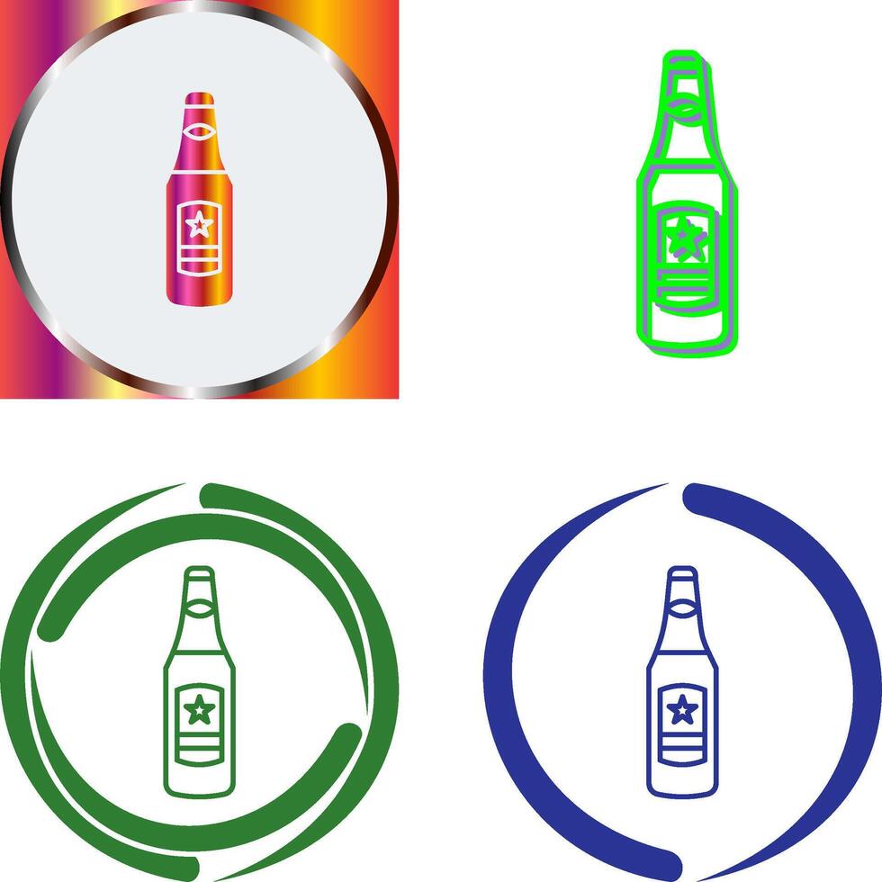 Beer Bottle Icon Design vector