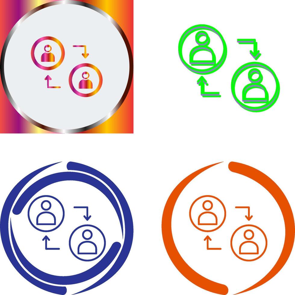 Connected Profiles Icon Design vector