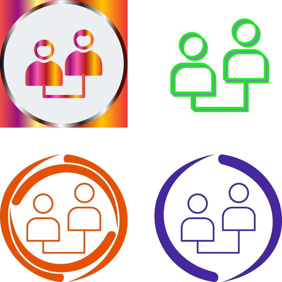 Connected Profiles Icon Design vector
