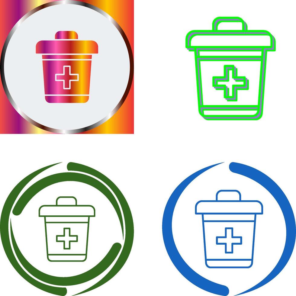 Dustbin Icon Design vector
