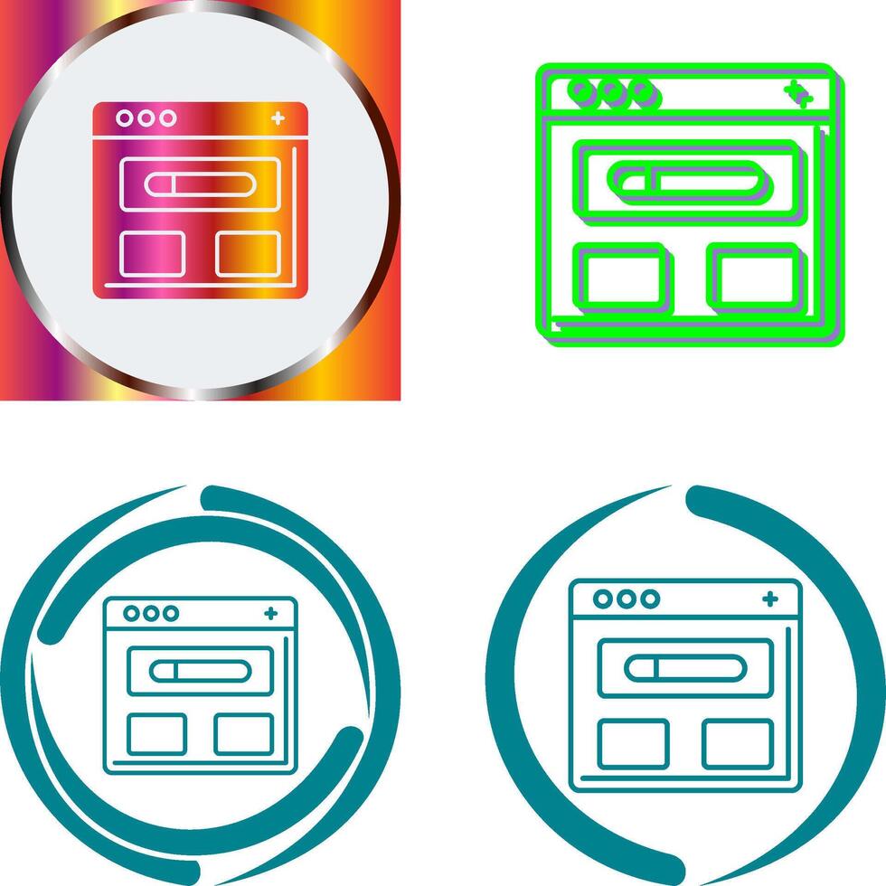 Browser Icon Design vector