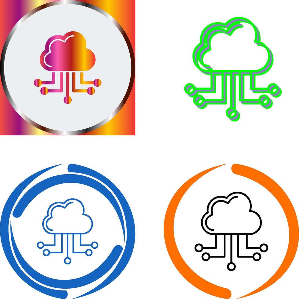 Cloud Computing Icon Design vector
