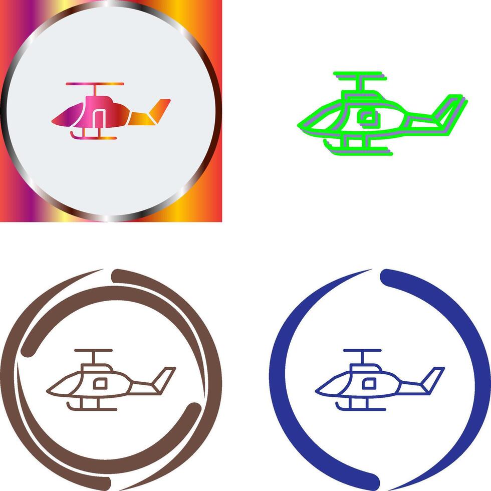 Military Helicopter Icon Design vector