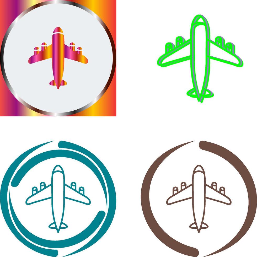 Flying Airplane Icon Design vector