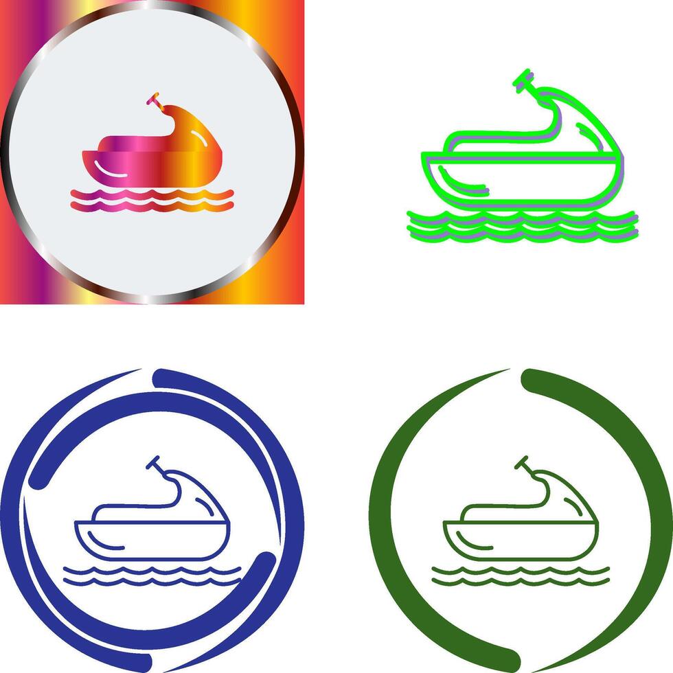 Jet Ski Icon Design vector