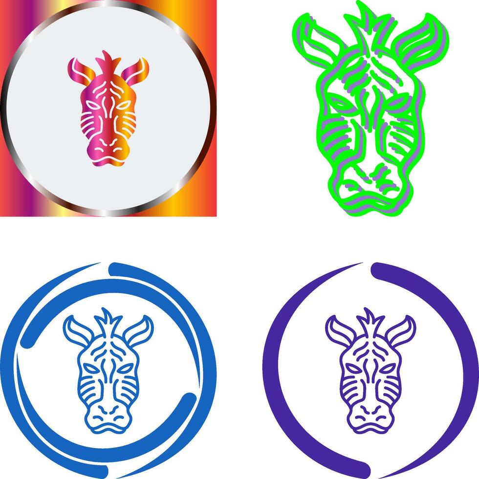 Zebra Icon Design vector
