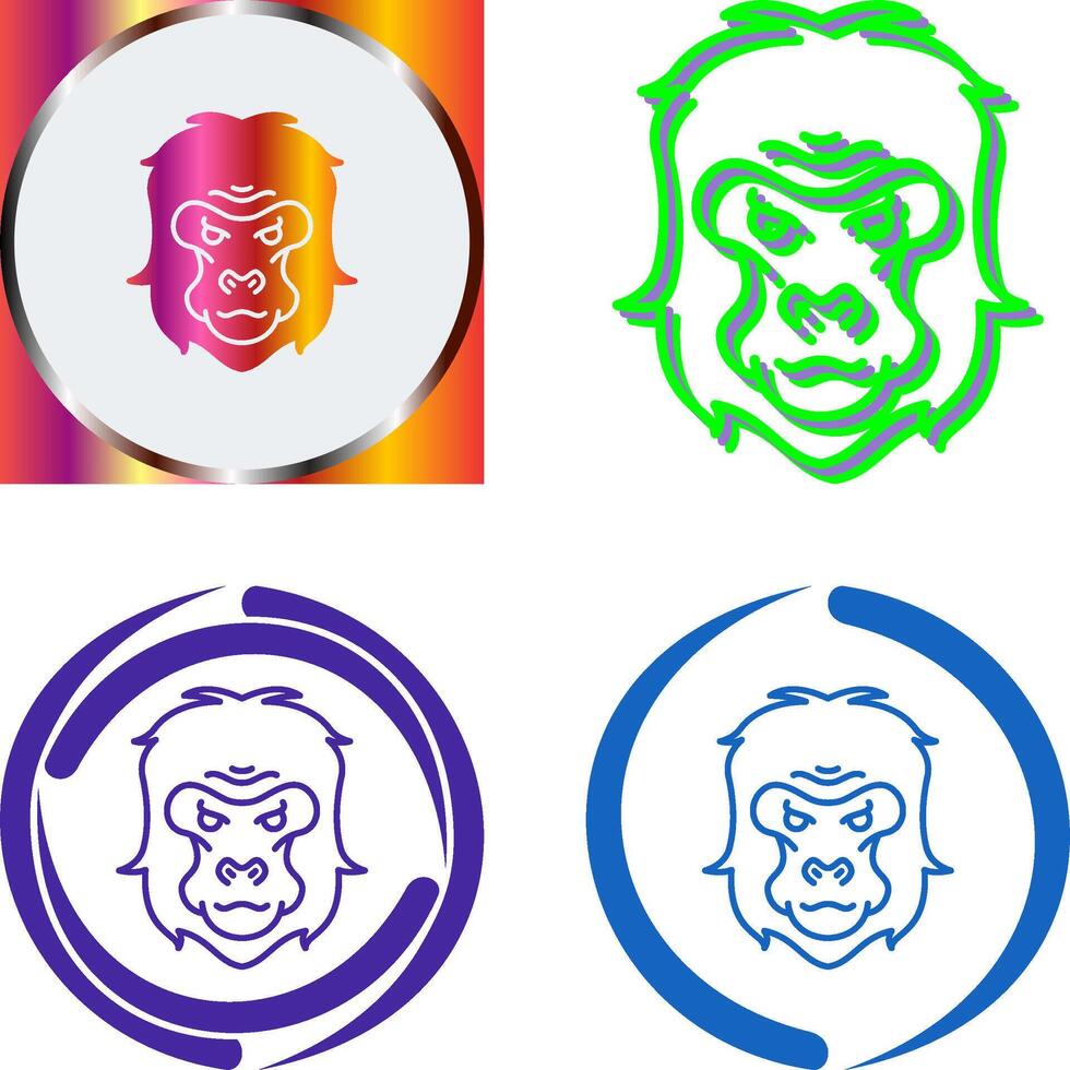 Gorilla Icon Design vector