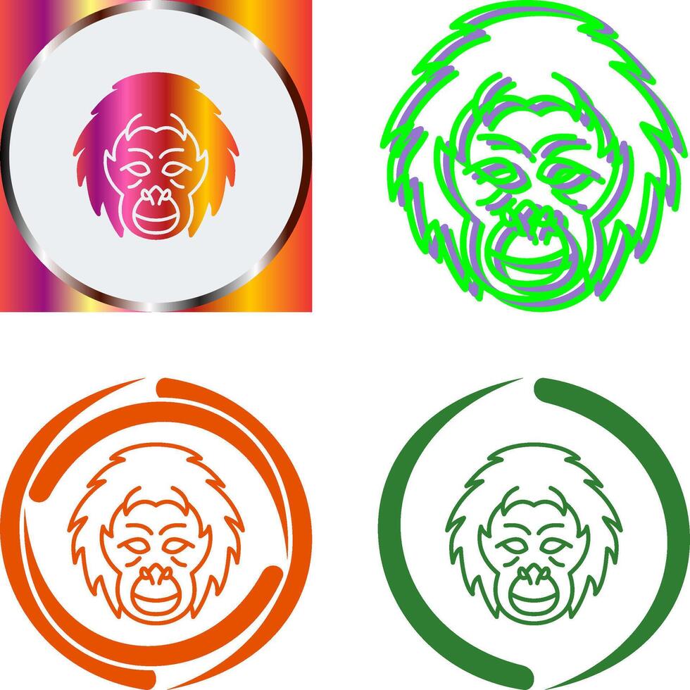 Orangutan Icon Design vector