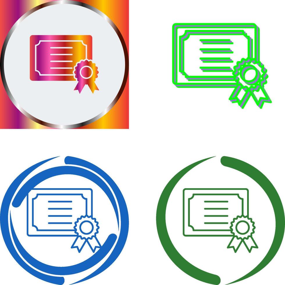Certificate Icon Design vector