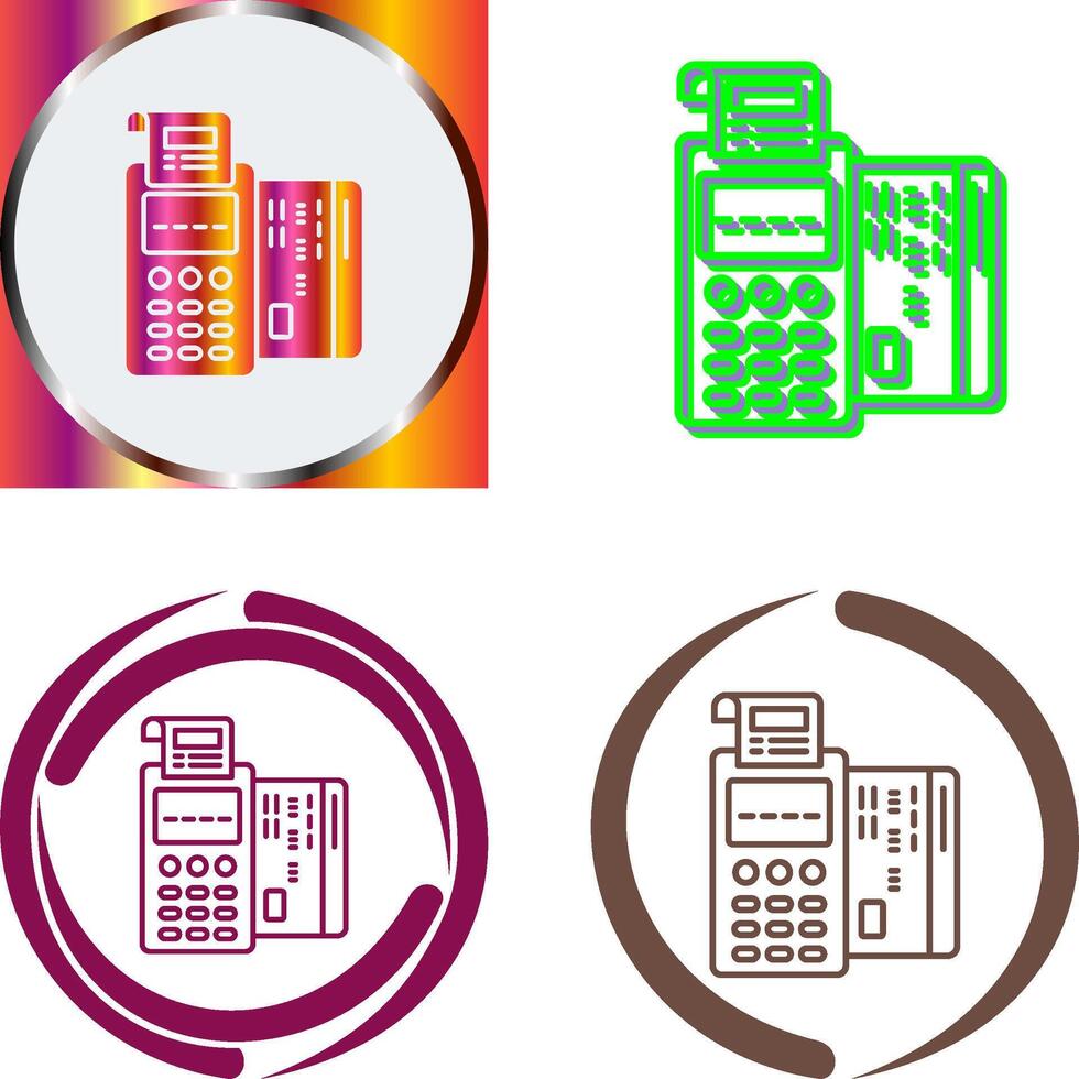 Pos Terminal Icon Design vector
