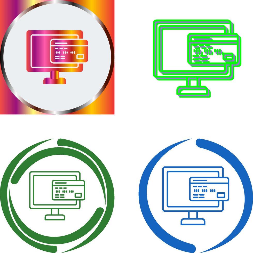Online Payment Icon Design vector
