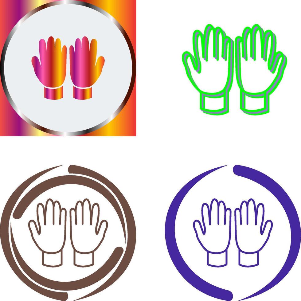 Gardening Gloves Icon Design vector