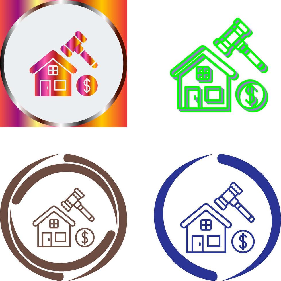 Auction Icon Design vector