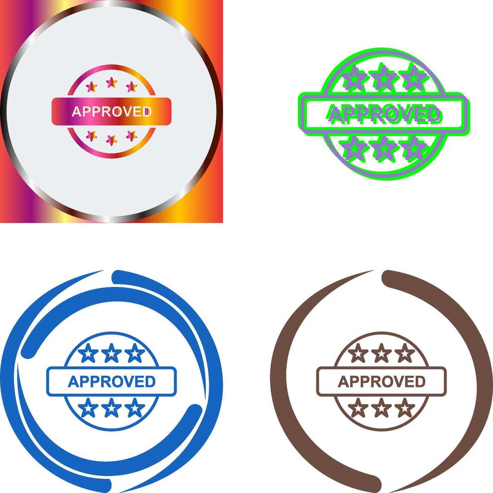 Approved Icon Design vector