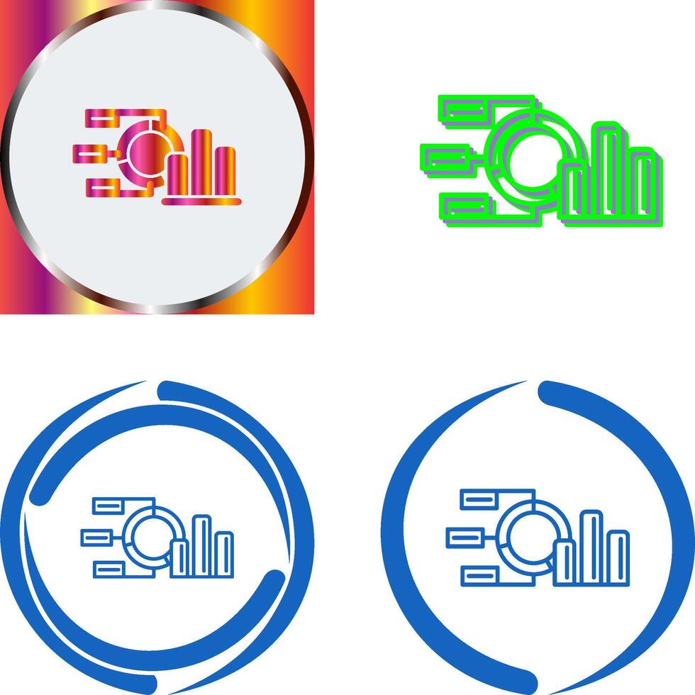 Pie Chart Icon Design vector