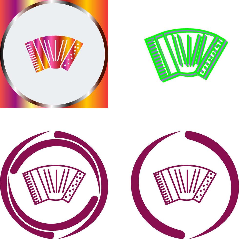 Accordion Icon Design vector