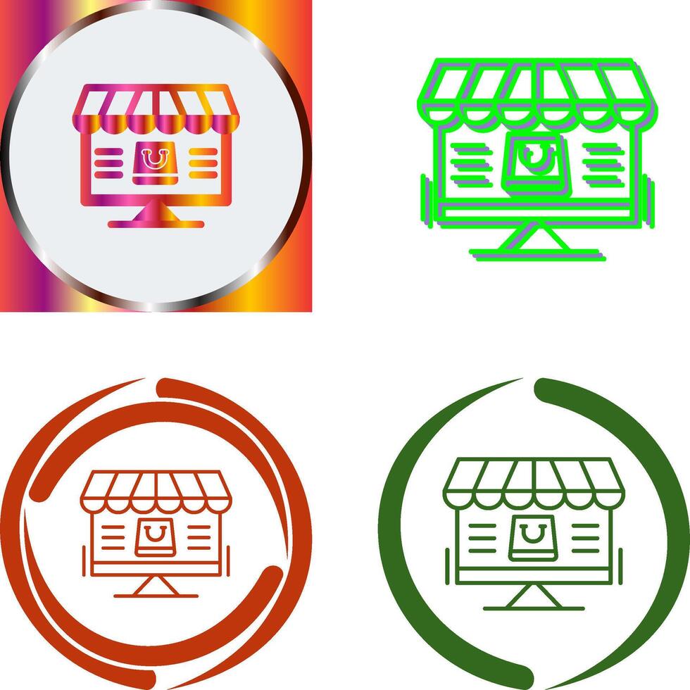 Online Shopping Icon Design vector