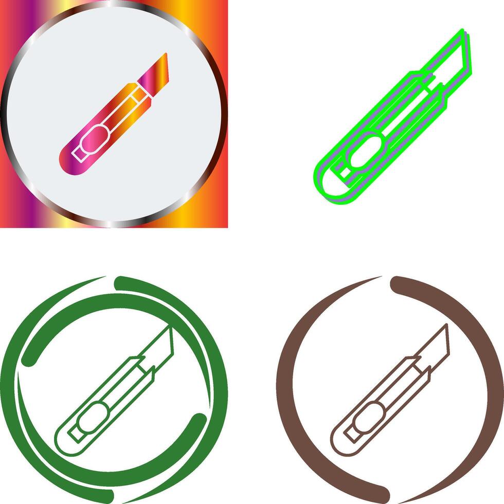 Stationery Knife Icon Design vector