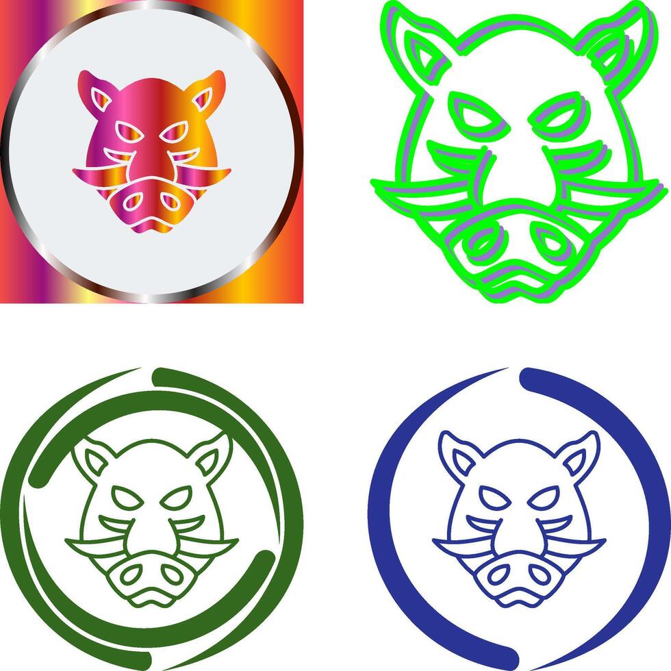 Boar Icon Design vector