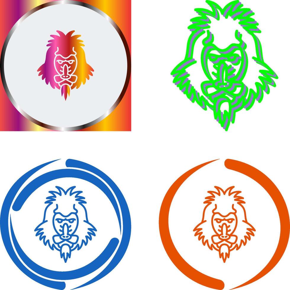Mandrill Icon Design vector