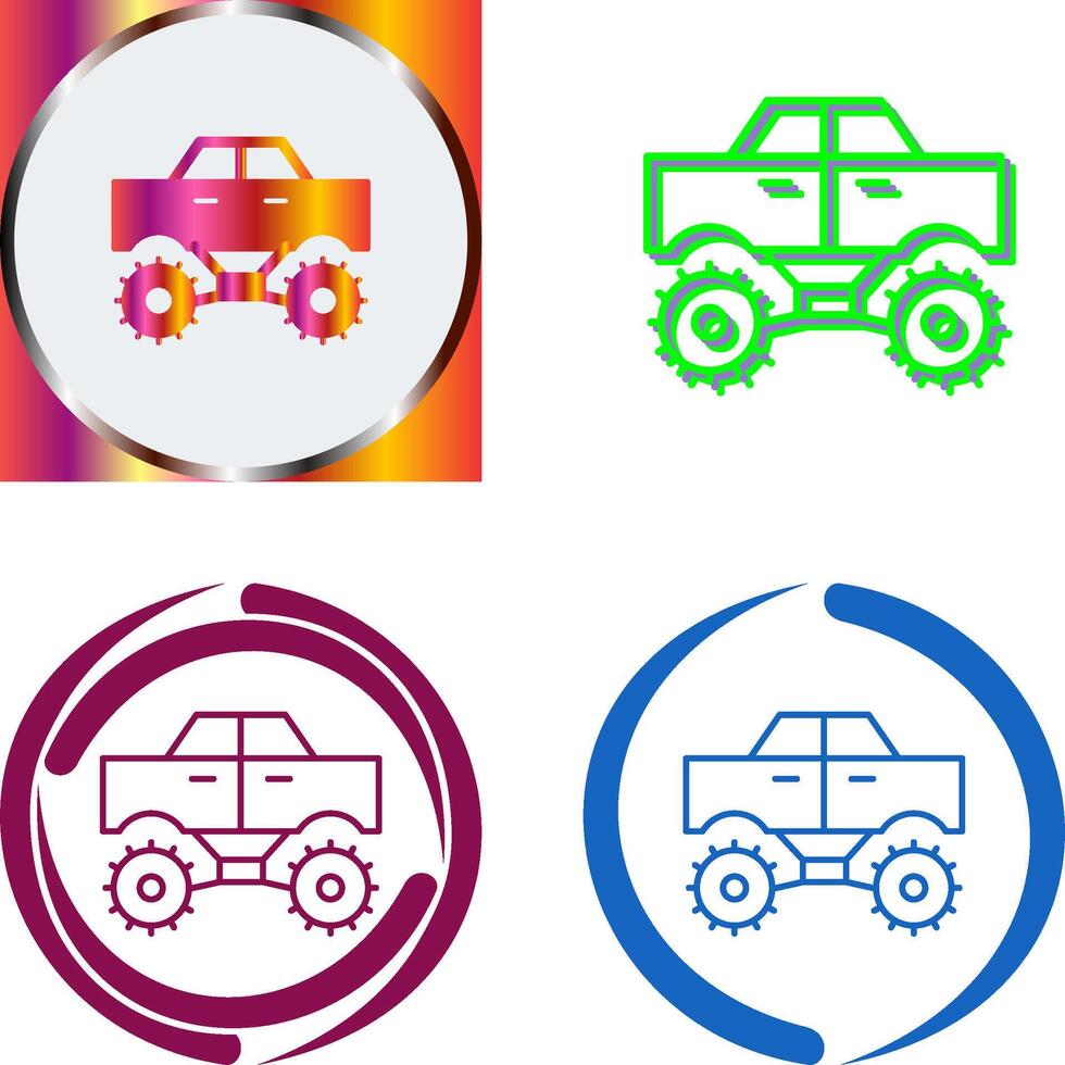 Monster Truck Icon Design vector