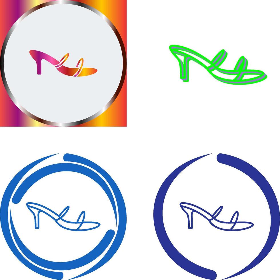 Stylish Sandals Icon Design vector