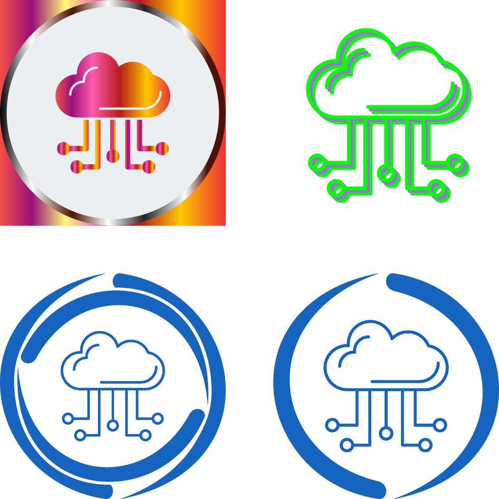 Cloud Computing Icon Design vector