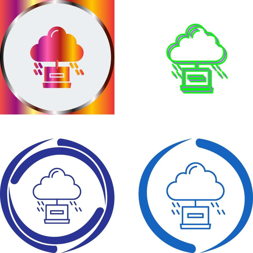 Cloud Computing Icon Design vector