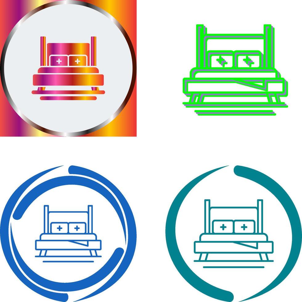 Bed Icon Design vector