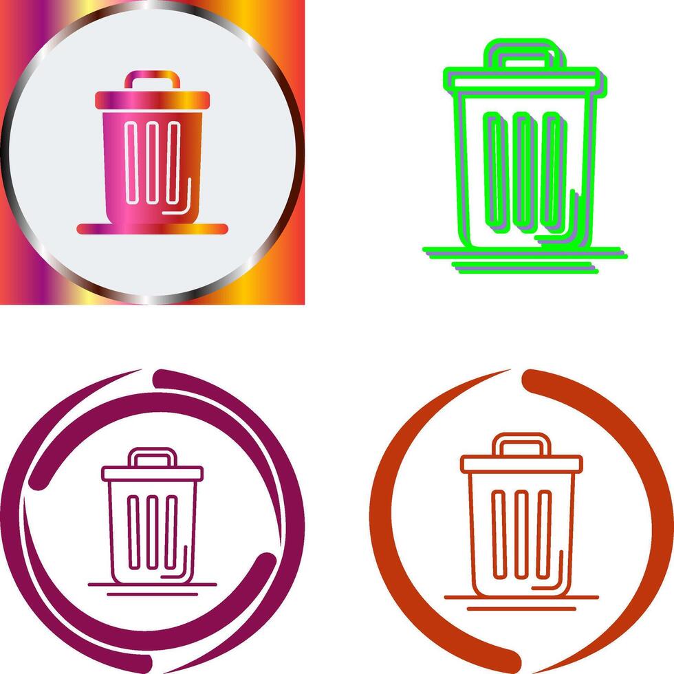 Trash Can Icon Design vector