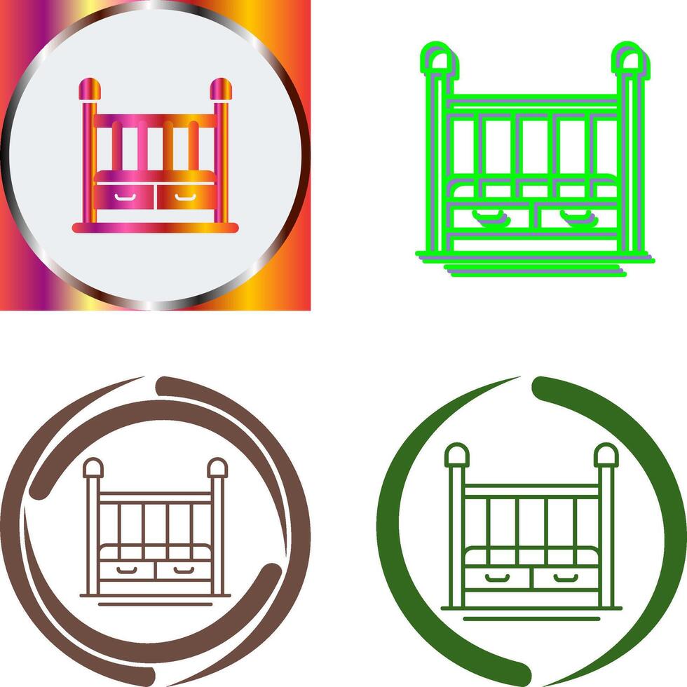 Baby Crib Icon Design vector