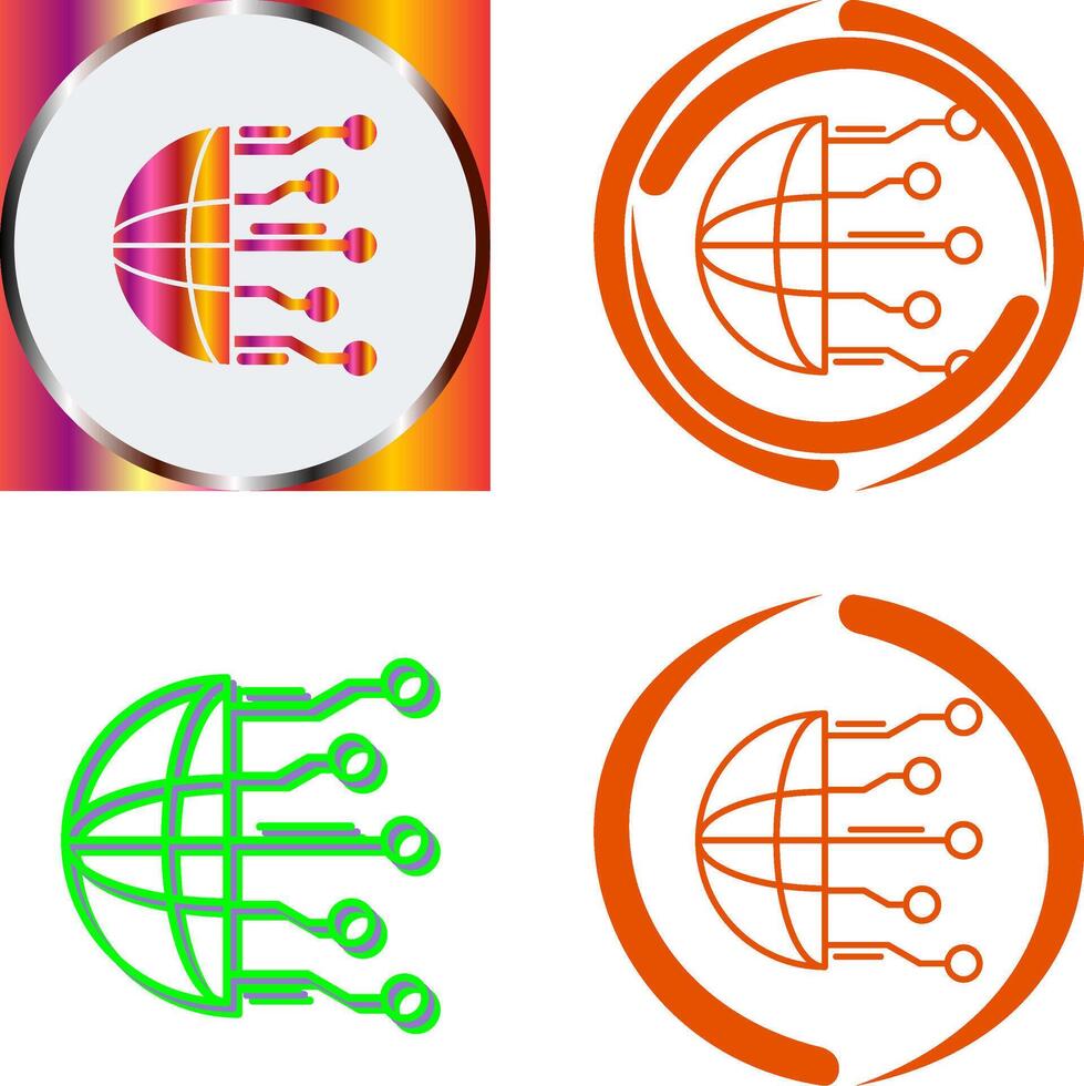 Network Icon Design vector