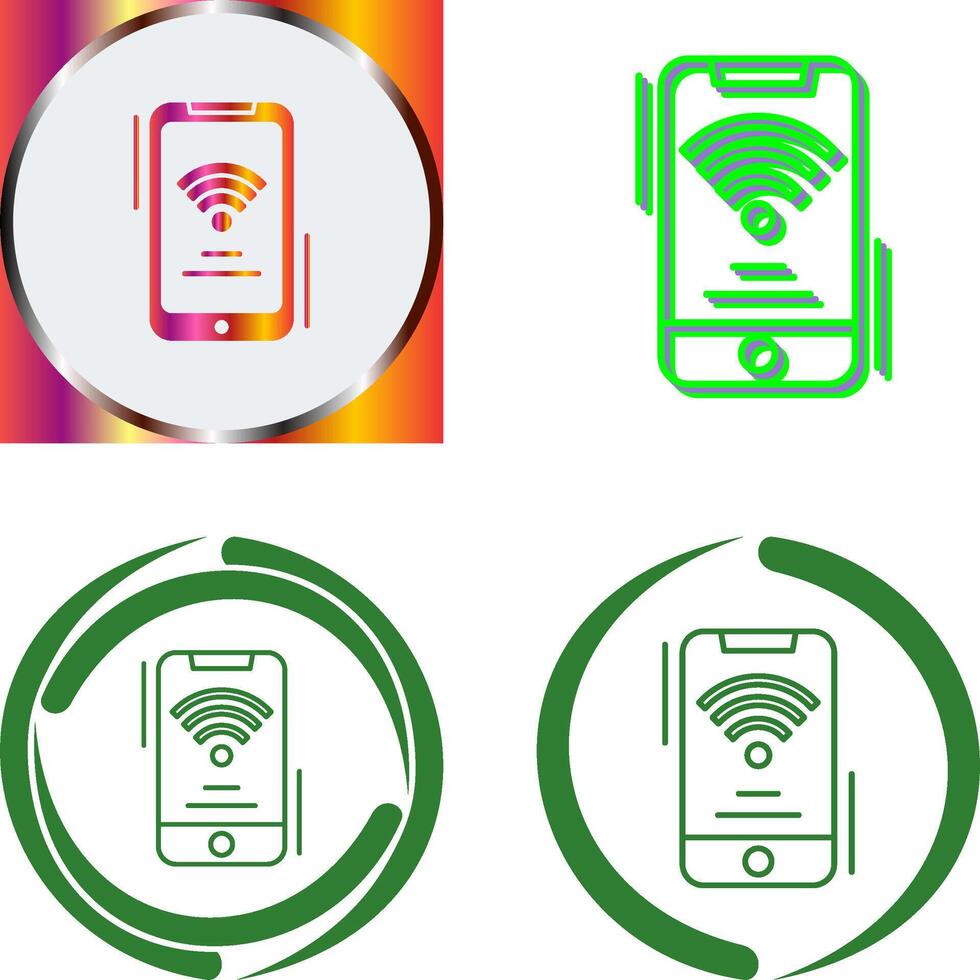 Wifi Signal Icon Design vector