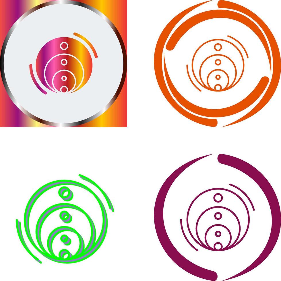 Venn Diagram Icon Design vector