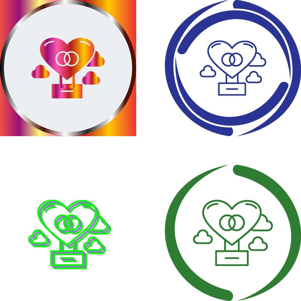 Hot Air Balloon Icon Design vector